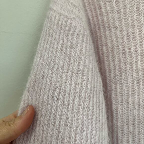 Everlane Alpaca Merino Sweater S Pink Soft Fuzzy Knit Minimalist Cozy Top - Picture 4 of 6